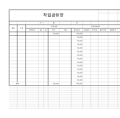 차입금원장